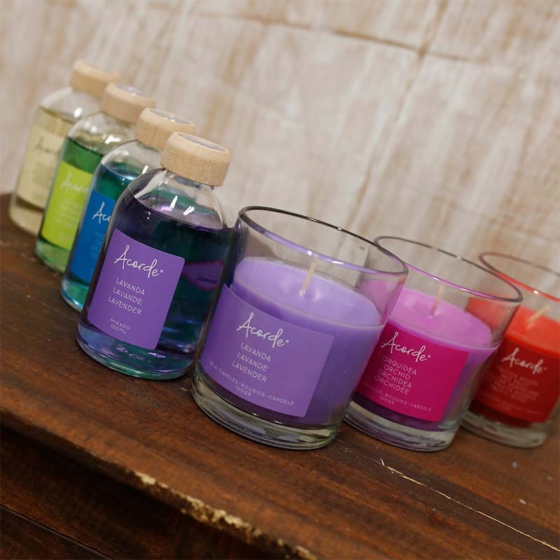 Precioso set de mikado y vela aromática...perfecto regalo para San Valentín