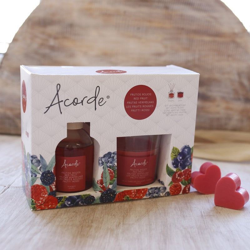 Precioso set de mikado y vela aromática...perfecto regalo para San Valentín